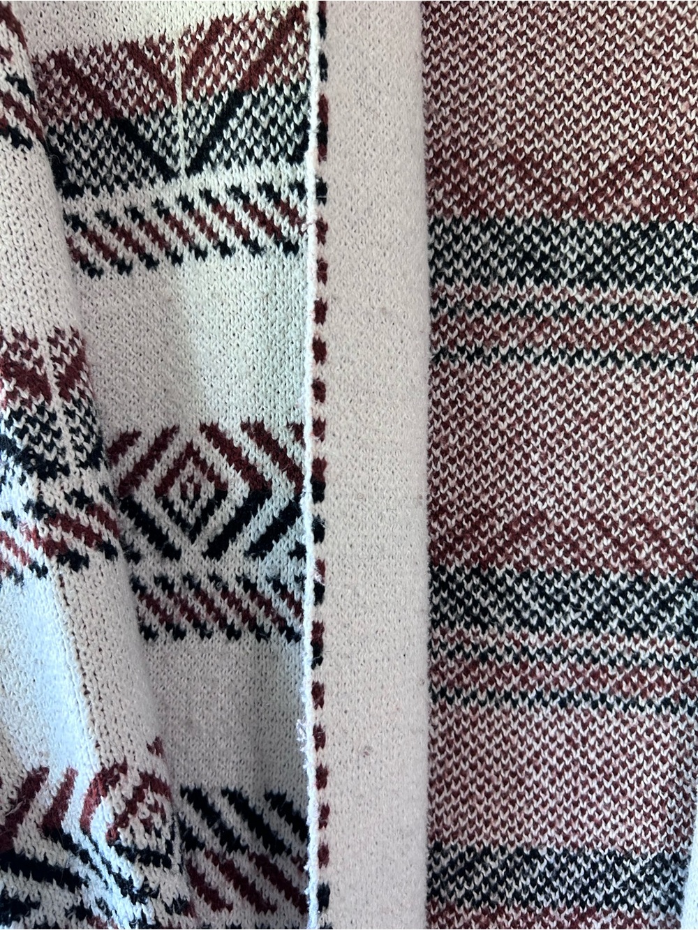 Open-Front Cardigan with Aztec Stripes - Picture 4 of 4